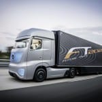 מרצדס משאית העתיד 2025 בנסיעה