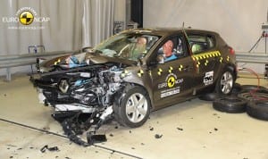 Renault Megane Hatch Reassessment- Frontal crash test 2014 - after crash