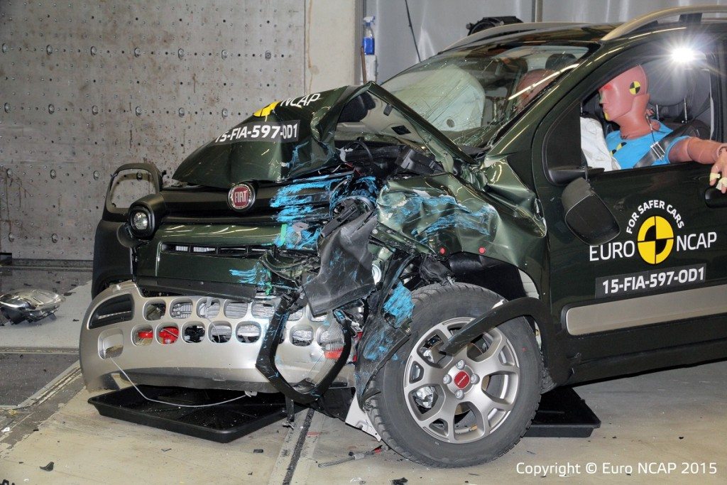 FIAT Panda Cross - Frontal Offset Impact test 2015 - after crash