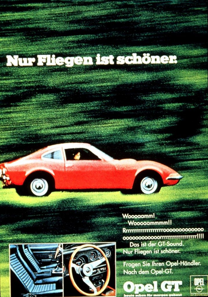 פרסומת לאופל GT שנת 1968 - 001