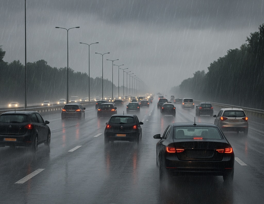 נהיגת חורף וגשם: חמש הדברות: ראש, עיניים, ידיים, רגליים ומוח