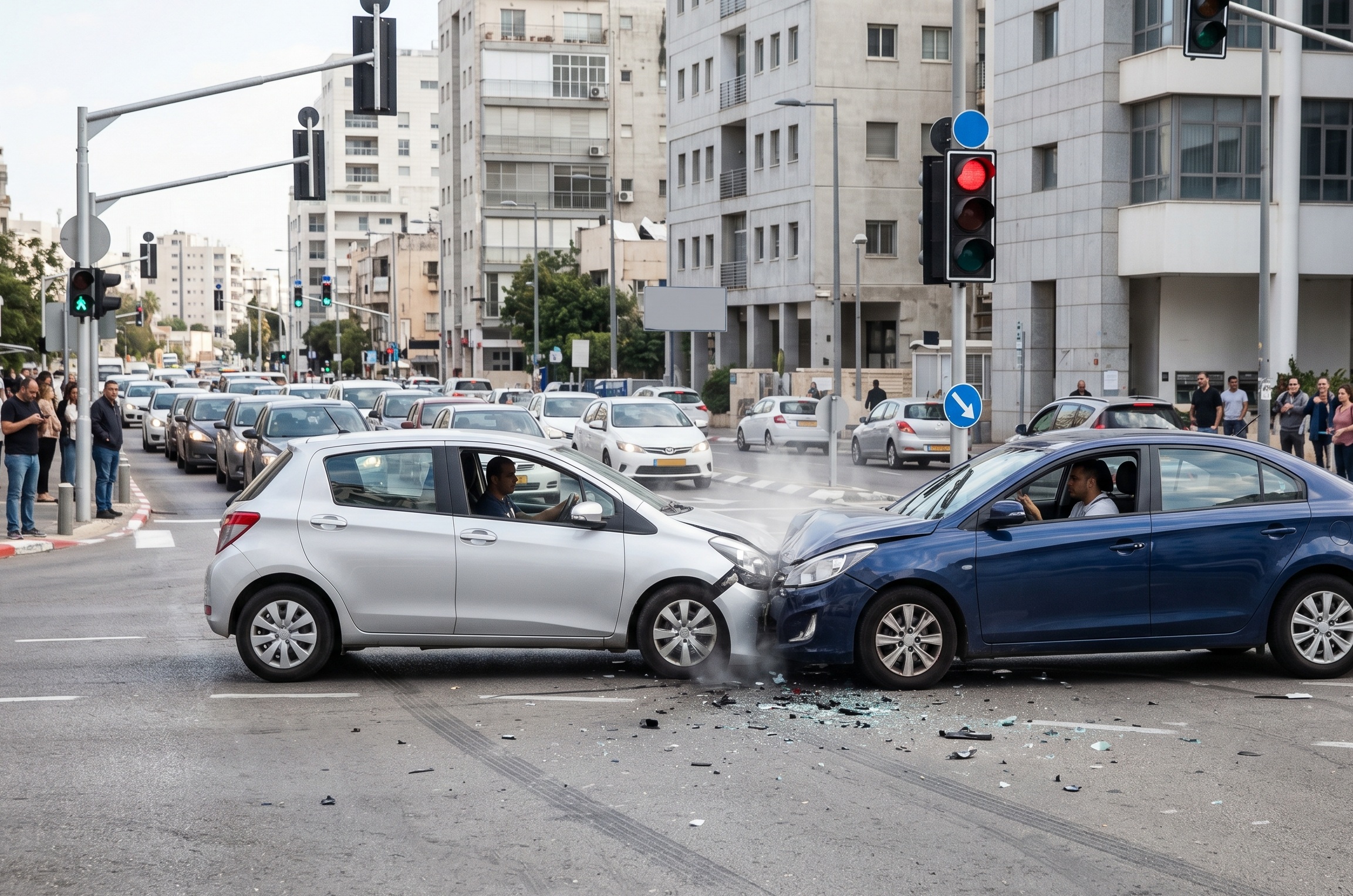 הנהג הפוגע מכחיש את אשמתו או מסרב למסור פרטים? כל מסלולי הפעולה - ירוק, צהוב, אדום