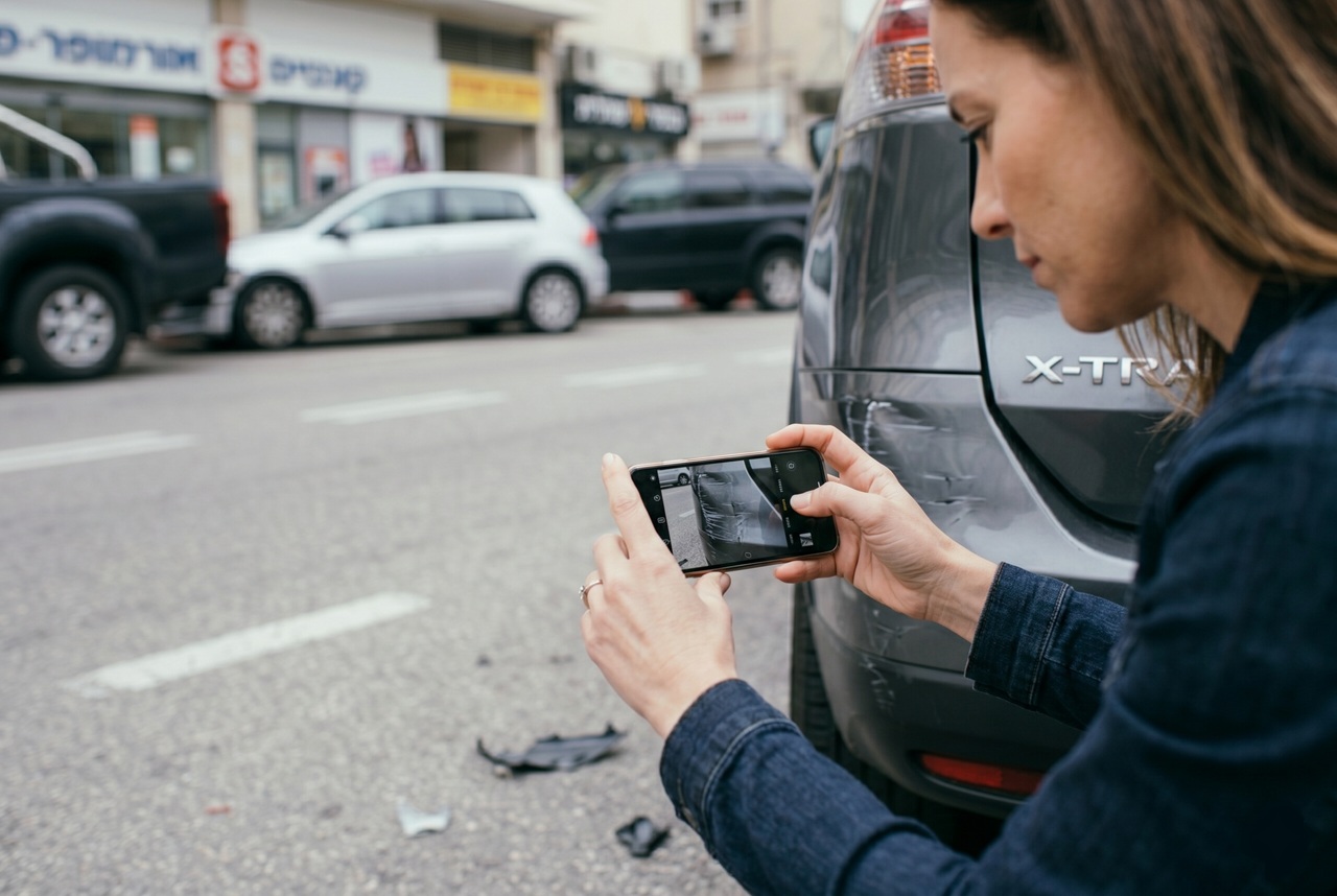 לאתר עדים לתאונה: נהגים שנסעו מסביב, עוברי אורח וכיוצ"ב. קחו שם ומספר טלפון.