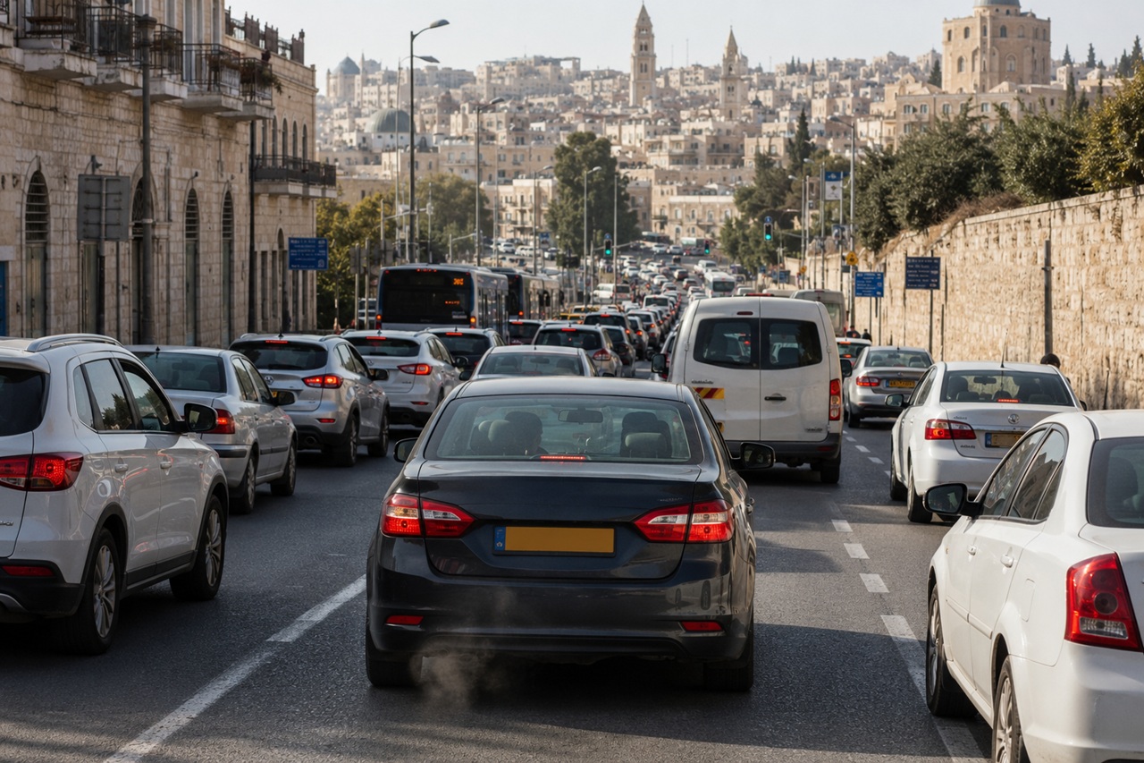 בישראל נגרם נזק של כ-11 מיליארד שקלים בשנה בגלל זיהום אוויר מרכב